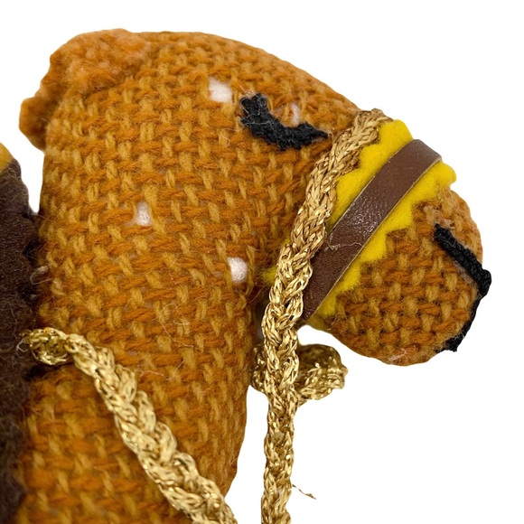 Vintage Plush Camel Christmas Holiday Ornaments Saudi Arabia Bundle of 3 - Picture 5 of 8